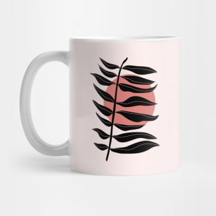 Olive leaves abstract midcentury modern minimal design Mug